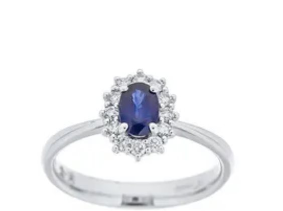 Anello Recarlo Donna in Oro bianco Zaffiro blu 0.85 Ct R79CC001/ZB070-14 - R79CC001/ZB070-14